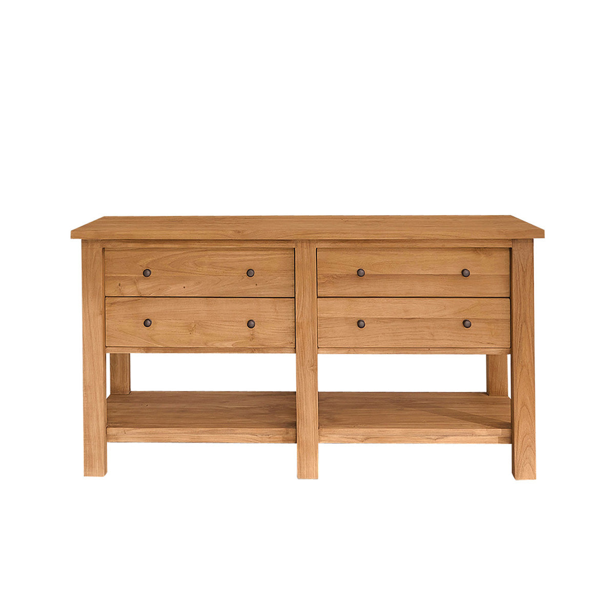 NAHELE - Meuble de salle de bain en teck massif 150 cm