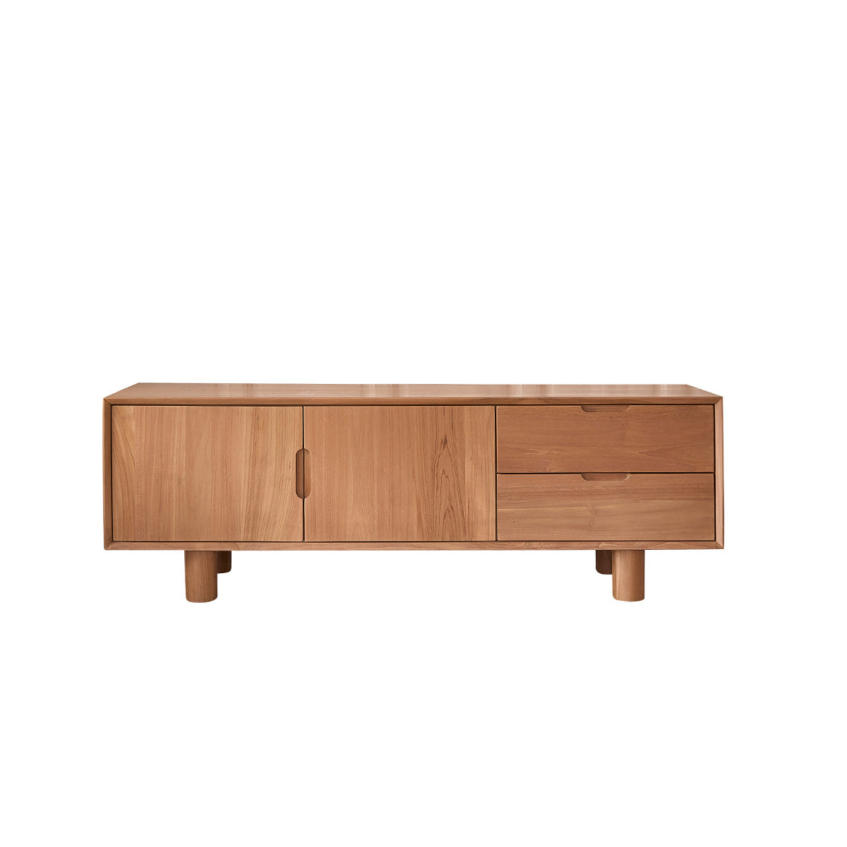GUSTAVE - Meuble TV en teck massif 150 cm