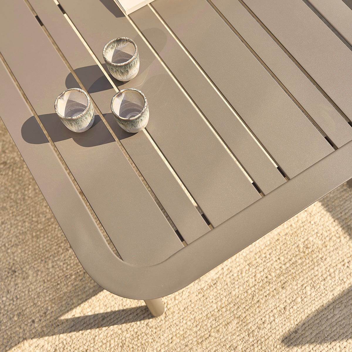 ALVAR - Salon de jardin bas en aluminium