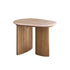 Table d'appoint en teck massif et marbre organique
