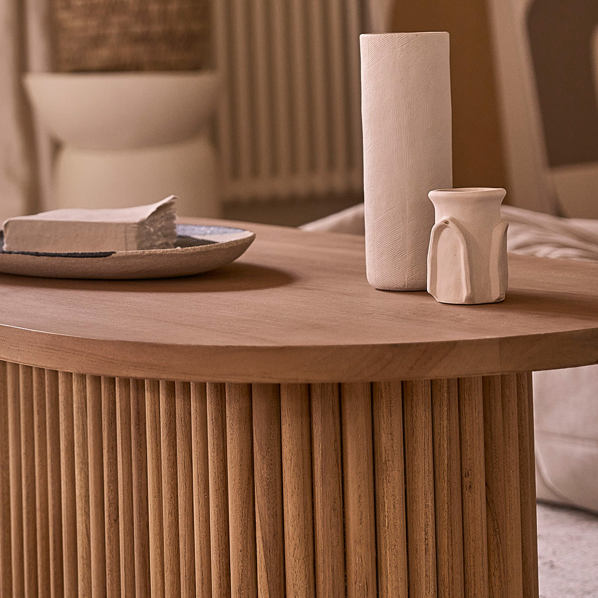 COLINE - Table basse en teck massif 120 cm