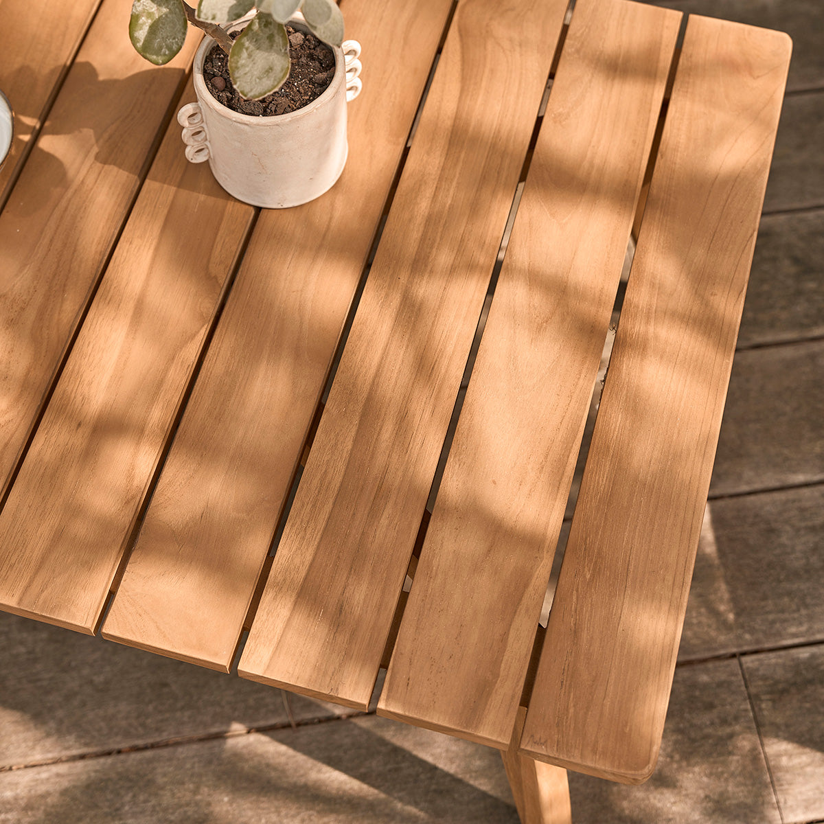 BARI - Table basse de jardin en teck massif
