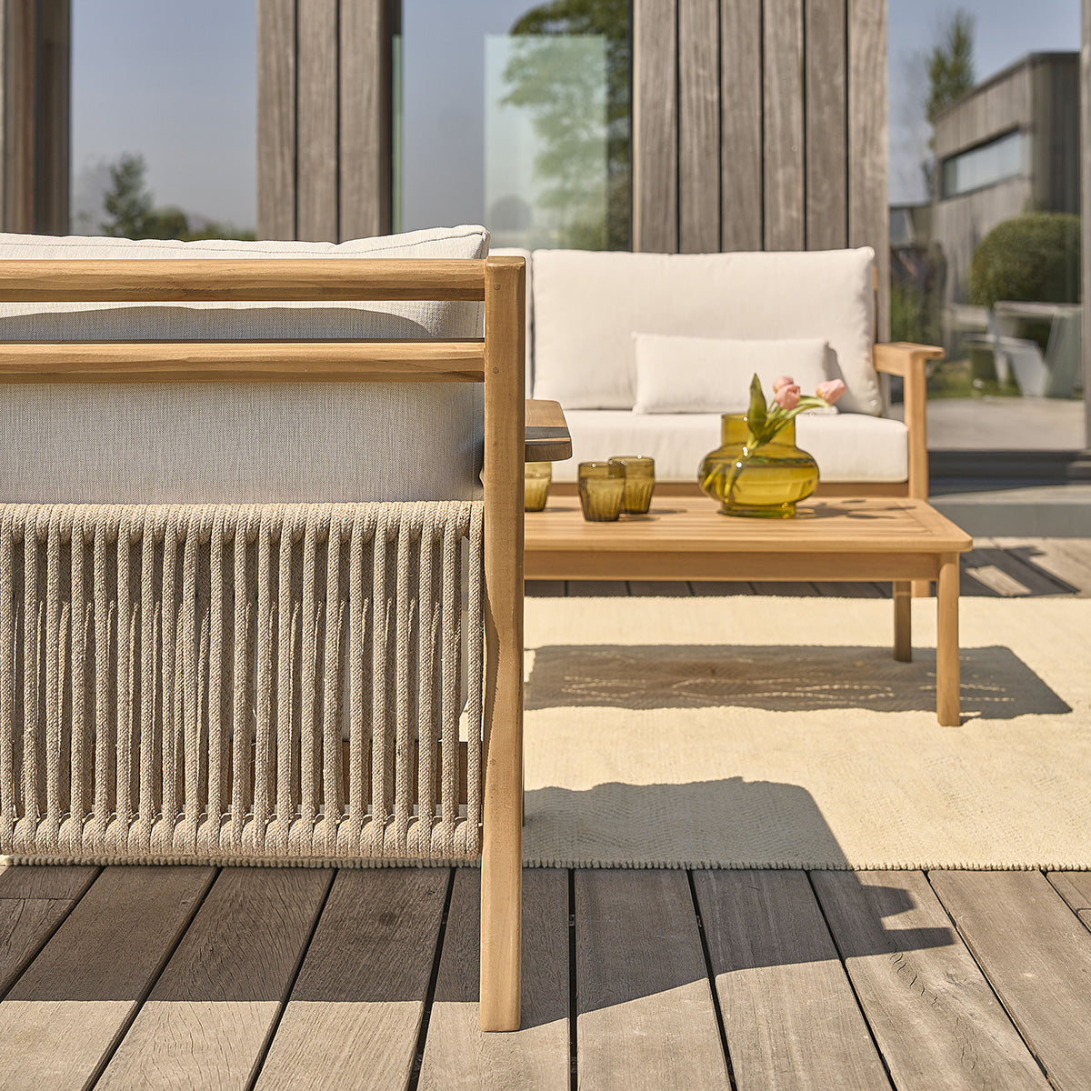 MAORA - Table basse de jardin en teck massif