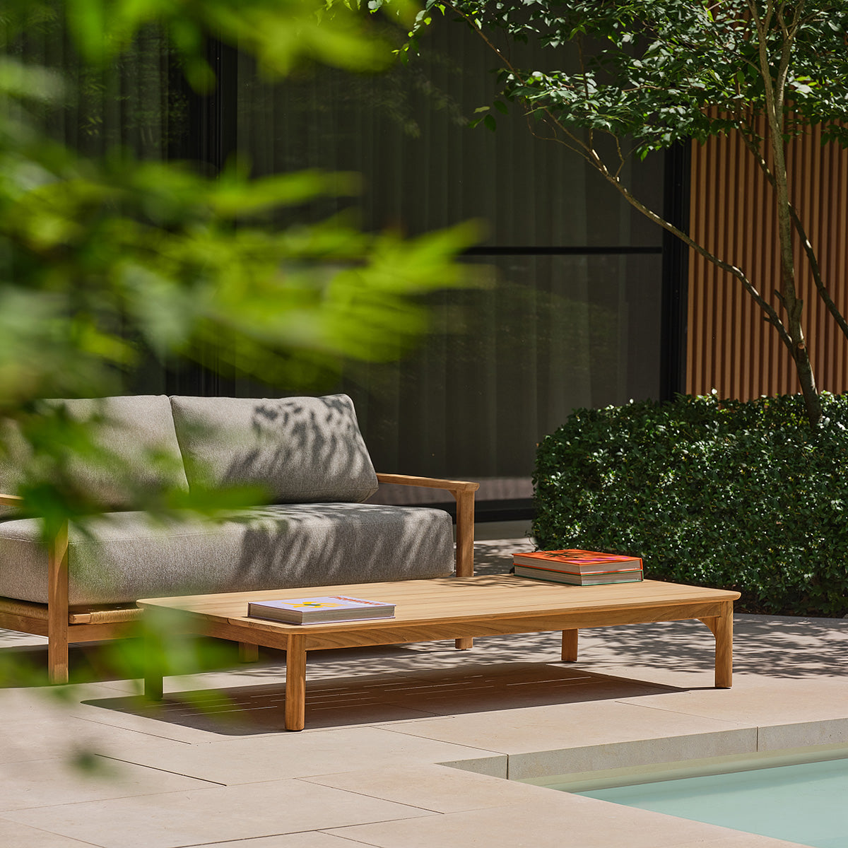 PIANA - Table basse de jardin en teck massif 170 cm