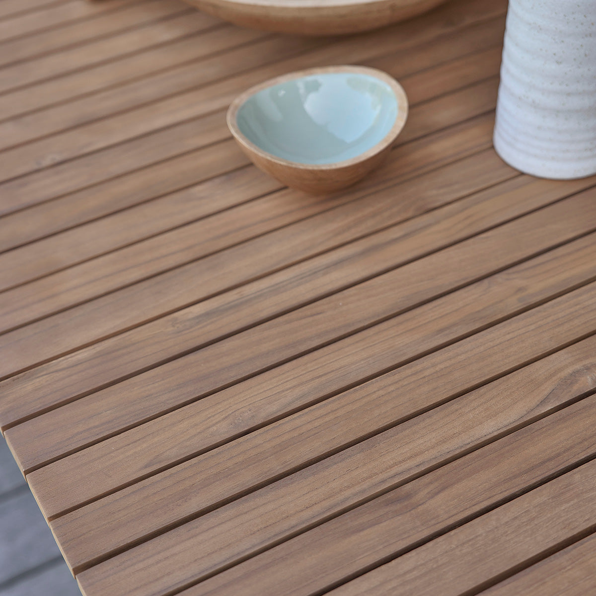 SIENA - Table de jardin en teck massif et aluminium 6/8 pers.