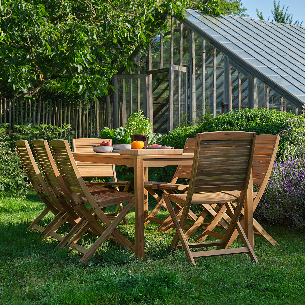 MILOS - Table de jardin en acacia massif huilé 200 cm